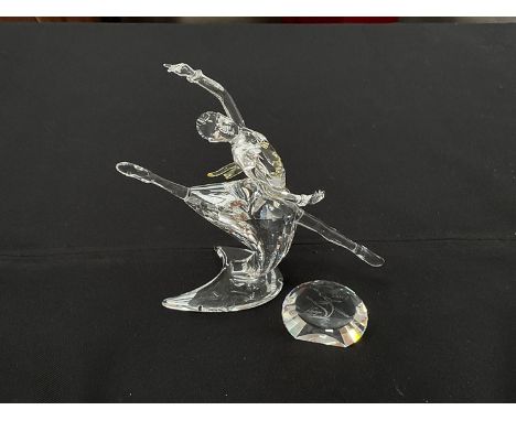 A boxed Swarovski crystal "The Magic of Crystal" ballerina figure with certificate, 18cm tall 