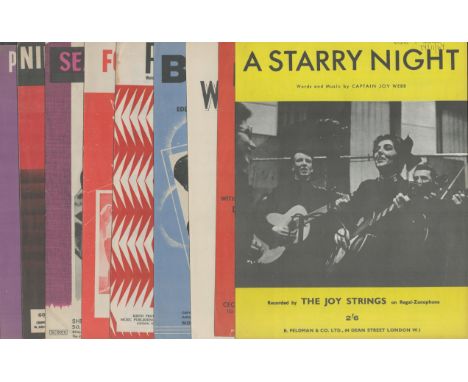 Music collection 10, vintage 1960/70s sheet music includes some names such as The Joy Strings, Dick James, Ink Spots, Frank I