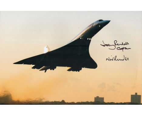 Jeremy Rendell and Neil Rendell the only Concorde pilots who were brothers signed 12 x 8 colour Concorde photo. Captain Jerem