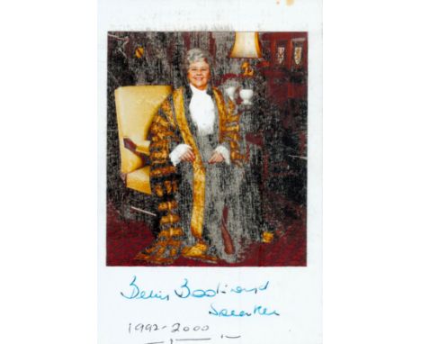 Betty Boothroyd signed 6x4inch colour photo. Former speaker of the house. Good condition. All autographs come with a Certific