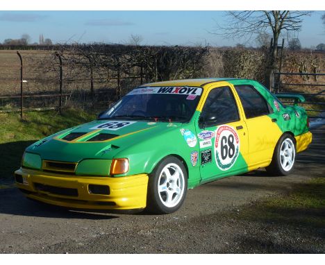 - Specially built for the 1988 24hr Willhire by BBR-GTI
- Lightened Ford Motorsport shell with custom T45 roll cage
- Gearbox