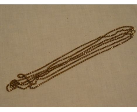 An old 9ct gold triple strand chain link necklace