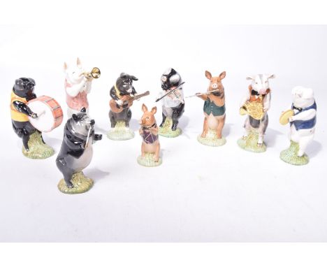 A set of nine Beswick musical pigs in original boxesMost with applied label certificates, subjects to include Matthew, David,