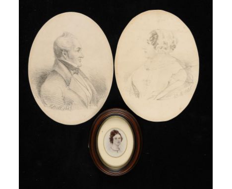 BY AND AFTER CHARLES DAVIDSON BELL, FRSE (1813-1882)  PORTRAITS OF THE HON JOHN BARDWELL EBDEN OF EKELENBURG, RODENBOSCH, CAP