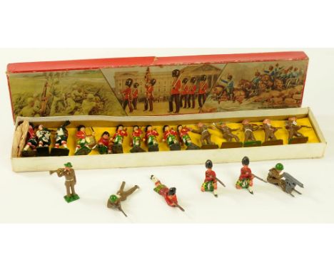 A SET OF CHARBENS PAINTED HOLLOW CAST LEAD ALLOY SOLDIERS, BOXED