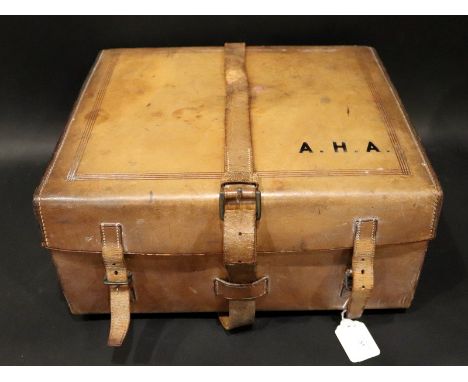 Hunt &amp; Roskell, Late Storr &amp; Mortimer. Ladies Fitted Travelling Jewellery Case, Tooled Brown Leather Case, The Hinged