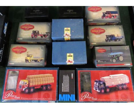 Two Heavy Goods vehicles from the Passage of Time collection, together with five vintage vehicles, two Corgi Chitty Chitty Ba