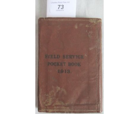 A 1913 Officer's field pocket book, once belonging to Lt. R J Sinclair, 5th KOSB wounded in Gallipoli 1915.