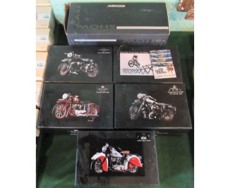 A collection of five vintage motorcycles from the Minichamps collection, to include:  Triumph TR6 featured in the Great Escap