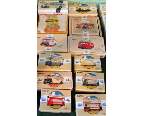 A collection of twelve Corgi vintage public service vehicles (boxed).