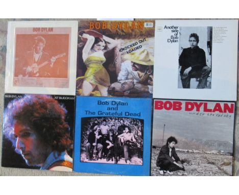 A collection of twelve vinyl LP's relating to Bob Dylan, to include: 'Blind Boy Grunt', 'Knocked Out Loaded', 'Bob Dylan &amp