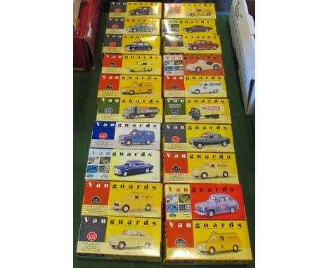 A collection of 20 Vanguard model vehicles, to include: Rover T5 MKII, Reliant Regal, Rover 2000, Austin A35 and other relate