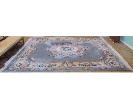 A large 20th century Chinese carpet.