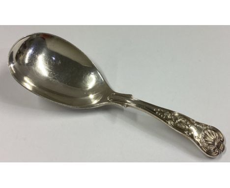 A heavy silver Kings' pattern caddy scoop. Sheffield. By M Bros. Approx. 25 grams.