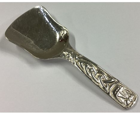 EDINBURGH: A good silver Iona pattern caddy scoop. By HA. Approx. 13 grams.