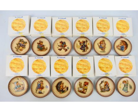 Goebel - Twelve boxed Hummel reproduction plate motifs, reproducing the plate motifs from the 1970's and 1980's. [W]