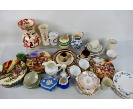 Mixed ceramics to include Wedgwood, Coalport, Masons, Poole Pottery and other, two boxes. [2]. [W]NOTE: THIS LOT IS NOT AVAIL