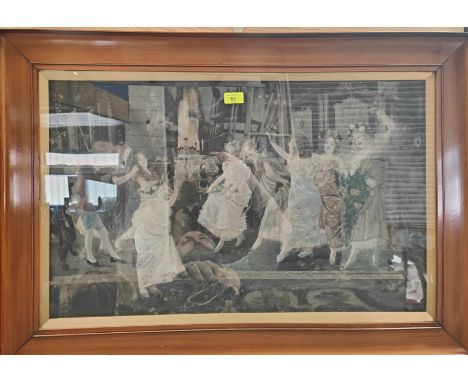 A resin group of 2 grouse; a Don Quixote figure; a large print:&nbsp; Dancing Practice 