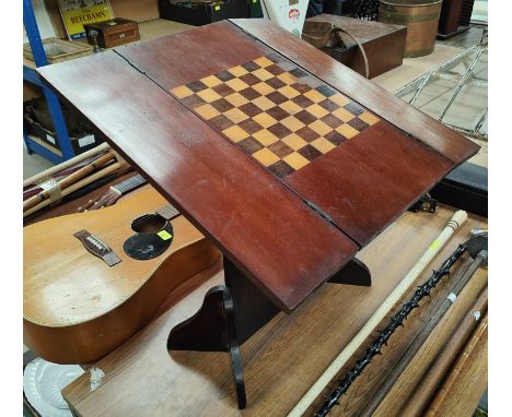 A mahogany folding card table 'Grey's Patent' No 7446 