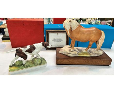 Two Royal&nbsp;Worcester figures:&nbsp; Sporting Dogs, English Pointer&nbsp; a limited edition Shetland pony (a.f.);&nbsp;Poi