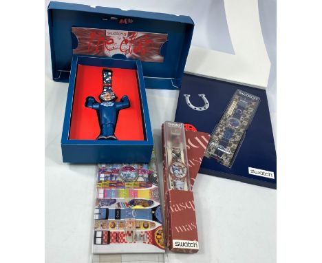 A Swatch Watch originally boxed 'The Club Special GZ700 Blue Looka' 1996 spring summer; a Swatch Watch original packaging The