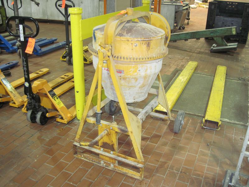 Gilson Portable Cement Mixer, model 59015, serial 9005357, 1/3 HP, 1 PH