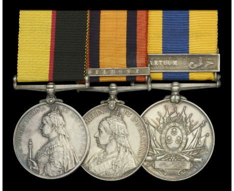 Three: Private A. Pool, 1st Battalion, Northumberland Fusiliers, who was killed in action at Belmont, 23 November 1899  Queen