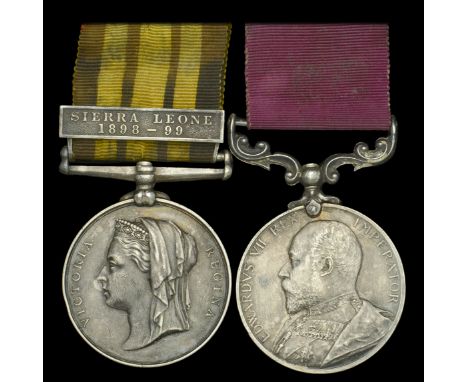 Pair: Company Sergeant-Major O. Redmond, Royal Garrison Artillery   East and West Africa 1887-1900, 1 clasp, Sierra Leone 189