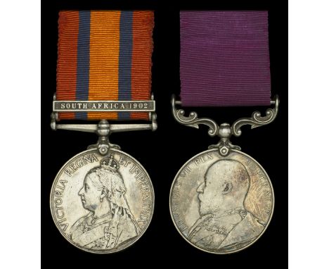 Pair: Company Sergeant-Major E. Gardner, Royal Garrison Artillery   Queen’s South Africa 1899-1902, 1 clasp, South Africa 190