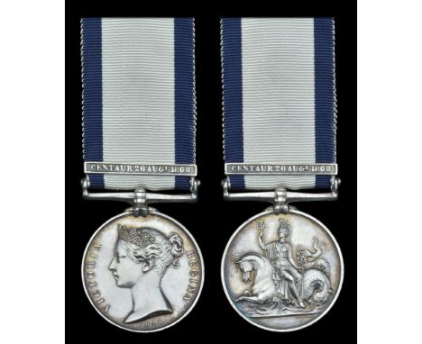 Naval General Service 1793-1840, 1 clasp, Centaur 26 Augt 1808 (James Goslin.) letter ‘a’ double-struck, two light scratches 