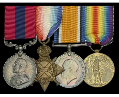 A Great War ‘Fauquissart Sector, January 1917’ D.C.M. group of four awarded to Private Fred Embleton, 2nd Battalion, London R