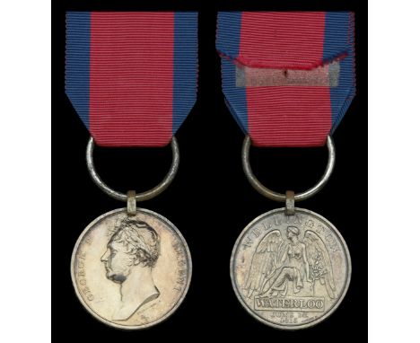 Waterloo 1815 (Henry Coley, 33rd Regiment Foot.) fitted with original steel clip and ring suspension, light contact marks, th