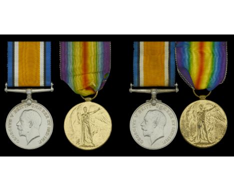 Pair: Corporal S. T. W. Bonnar, Royal Air Force British War and Victory Medals (218873. Cpl. S. T. Bonnar. R.A.F.) nearly ext