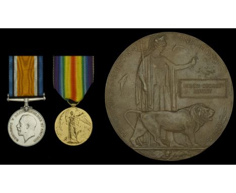 Pair: Private G. H. Jeffrey, Oxfordshire and Buckinghamshire Light Infantry, who died of wounds on the Western Front on 16 Se