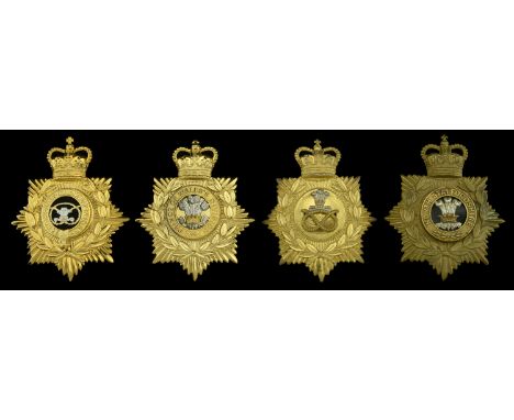 Regimental Band Helmet Plates. A selection of post-1953 Regimental Band Helmet Plates including North Staffordshire HPC mount