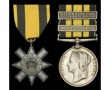 Pair: Captain F. L. Blosse, West India Regiment  Ashanti Star 1896, unnamed as issued; East and West Africa 1887-1900, 2 clas