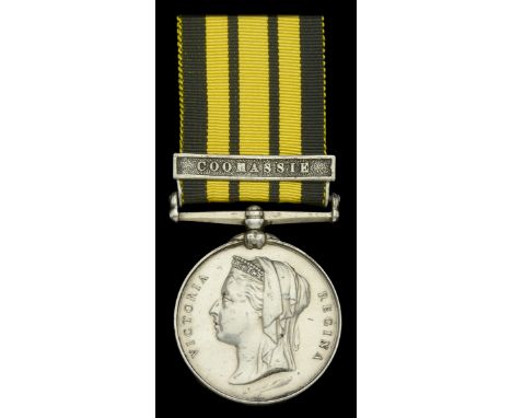 The fine Ashantee 1873-74 medal awarded to Captain A. W. Baker, known as “Baker of the Bobbies”, who distinguished himself as