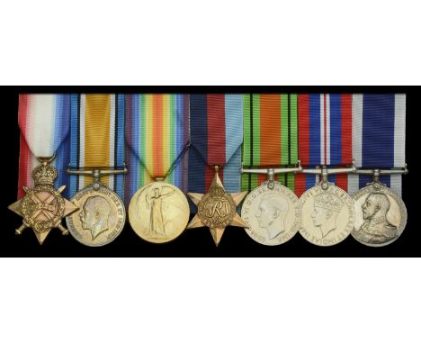 Seven: Leading Cook W. J. Sims, Royal Navy, who survived the sinking of H.M.S. Amphion on 6 August 1914, when she struck a mi