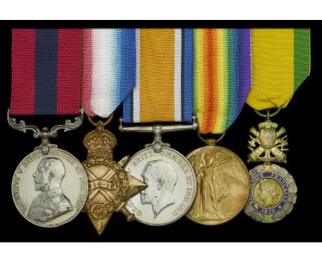 A fine Great War ‘Battle of Loos’ 1915 D.C.M. and French Medaille Militaire group of five awarded to Sergeant William Hogg, 2