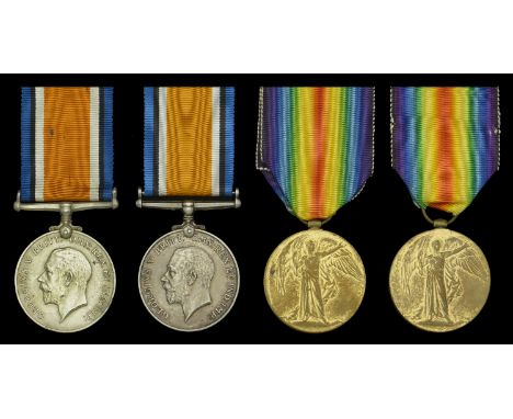 British War Medal 1914-20 (2) (Lt. Col. J. C. Low; Capt. H. L. Gauntlett); Victory Medal 1914-19 (2) (2415 Pte. A. S. Adams. 