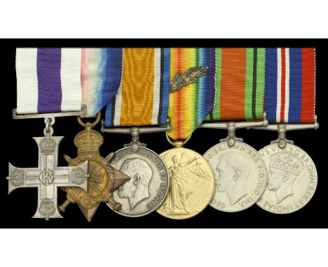 A Great War ‘Western Front’ M.C. group of six awarded to Second Lieutenant H. Parsons, Royal Garrison Artillery, for his gall