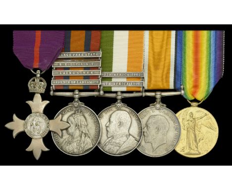 A Great War ‘gallantry’ M.B.E. group of five awarded to Captain H. C. Gray, Royal Field Artillery, who was Mentioned in Despa