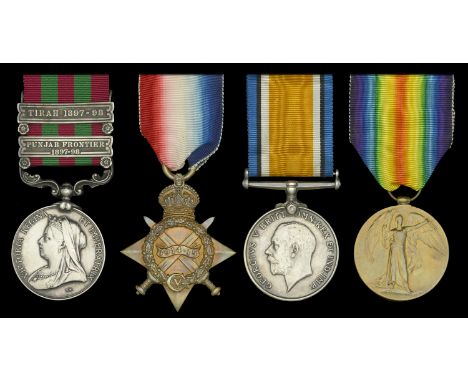 Four: Gunner R. Atkinson, Royal Garrison Artillery, later Yorkshire Light Infantry  India General Service 1895-1902, 2 clasps