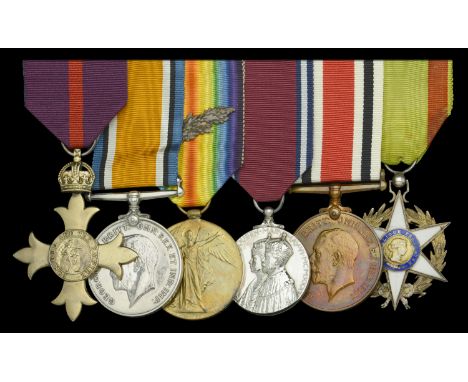 A Great War ‘Western Front’ O.B.E. group of six awarded to Lieutenant-Colonel H. M. Whitehead, Nottinghamshire and Derbyshire