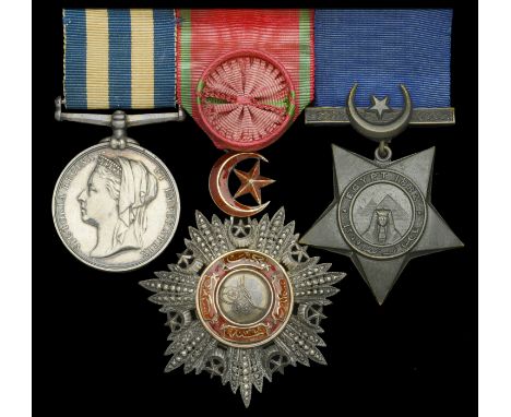 An interesting Egypt campaign group of three awarded to Mr H. R. Baines, Secretary of the Administration of the Railways in C