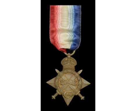 The 1914-15 Star awarded to Captain A. J. Gray, 1st/1st Cambridgeshire Regiment, who was killed in action at Ypres on 31 July