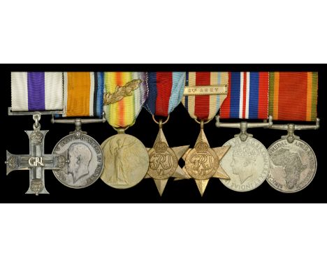 A Second War ‘Fall of Tobruk’ M.C. group of seven awarded to Captain C. R. Featherstone, Union Defence Force, for conspicuous