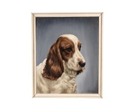 John Wilkinson(British, 20th Century)Springer Spaniel,signed,oil on board,57 x 46cms, frame 64 x 53cms.