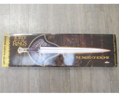 A United Cutlery The Lord Of The Rings official replica stainless steel The Sword Of Boromir, UC1400, in original box with pl