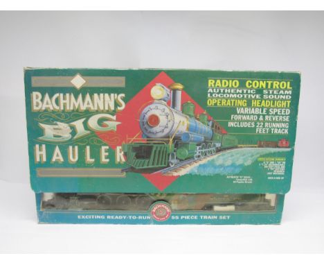 A boxed Bachmann G scale Big Hauler 90-0100 Radio Control  American Outline Freight Set, comprising 2-6-0 locomotive &amp; te